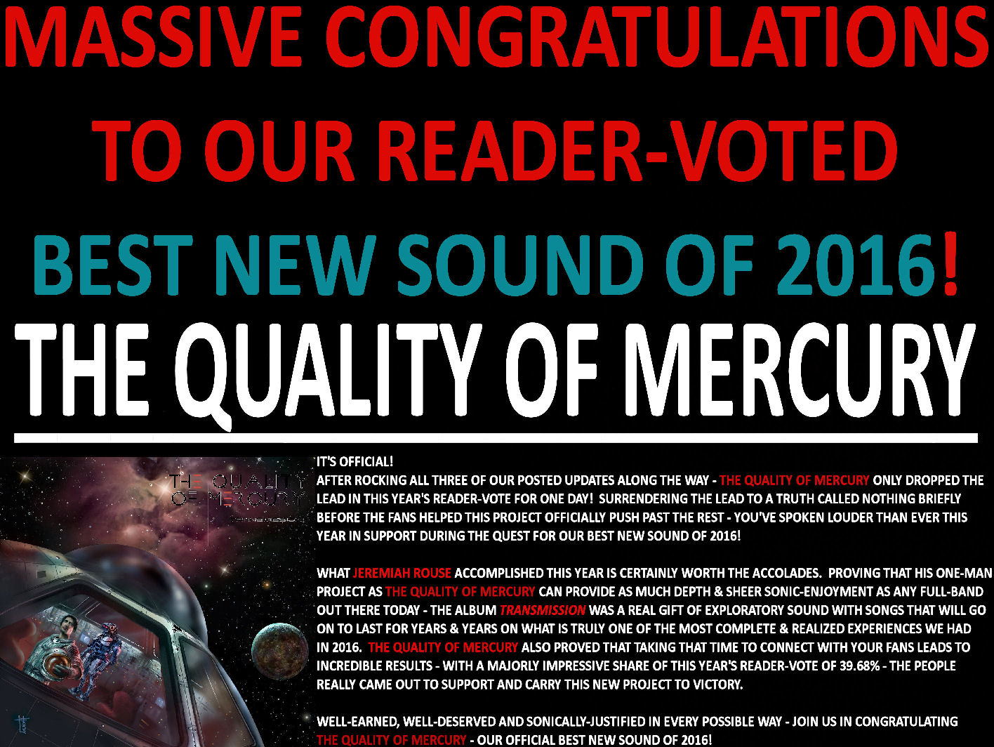 The Official Best New Sound Of 2016!